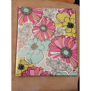 Colorful Flower Themed 1 inch 3 Ring Binder with Poke-a-dot Interior